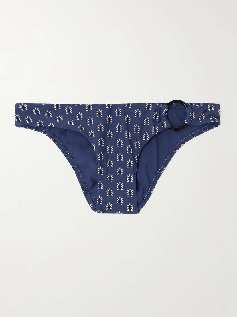 Matteau The Ring Embellished Floral-print Recycled Bikini Briefs