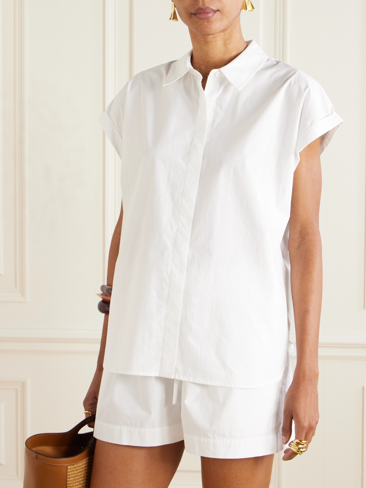 Shop Matteau Organic Cotton-poplin Shirt In White