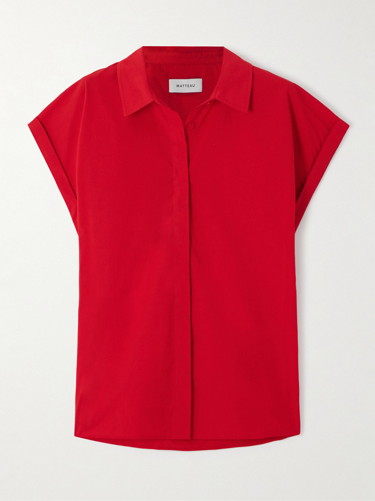 Matteau Organic Cotton-poplin Shirt In Red