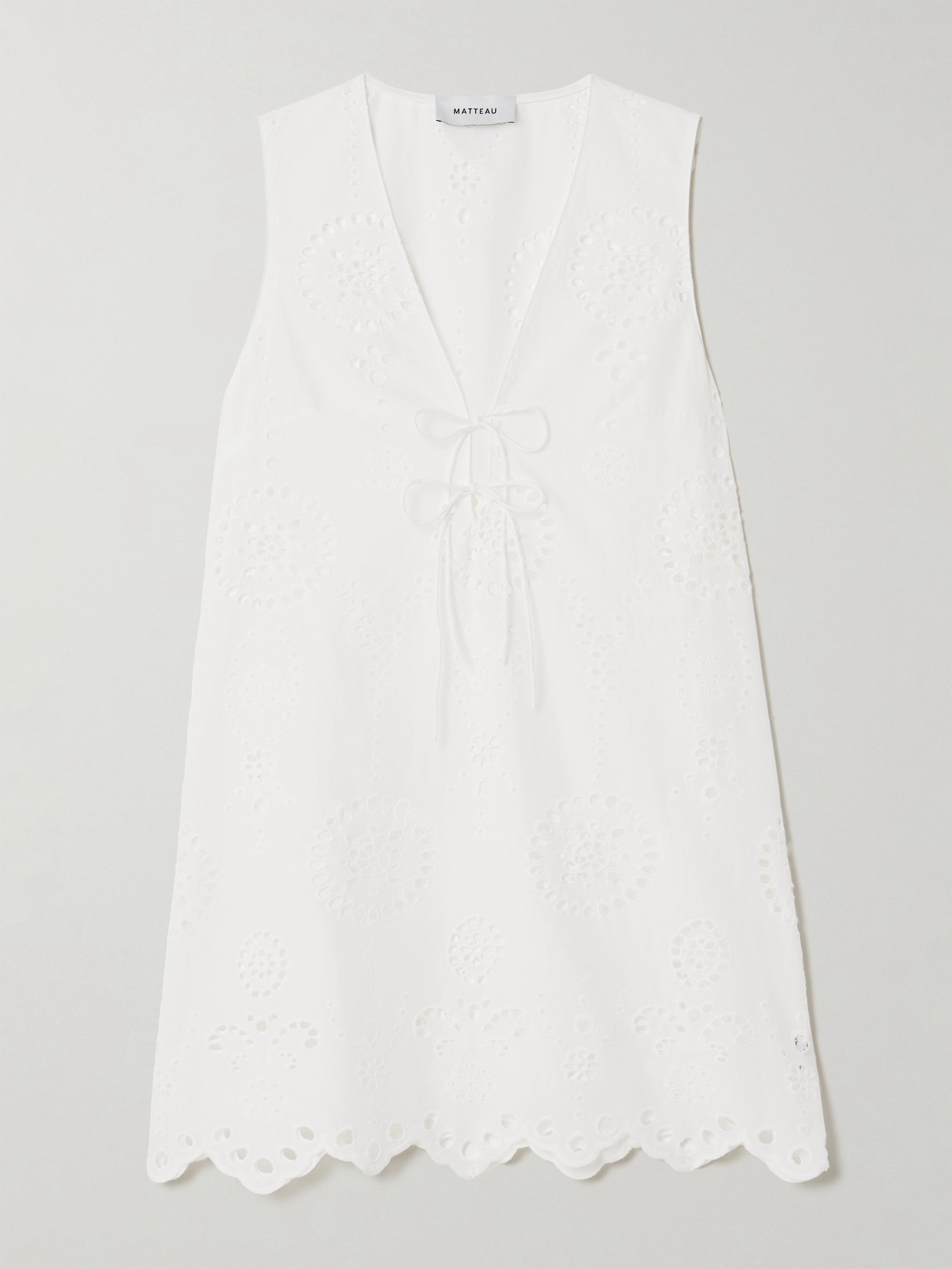 Matteau Scalloped Broderie Anglaise Cotton Mini Dress