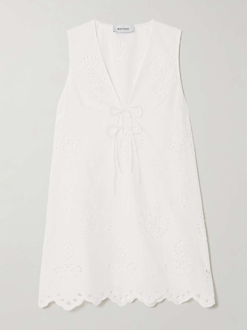 Matteau Scalloped Broderie Anglaise Cotton Mini Dress