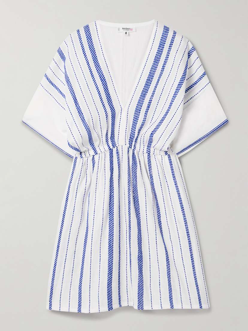 Lemlem Alem Striped Cotton-blend Voile Mini Dress