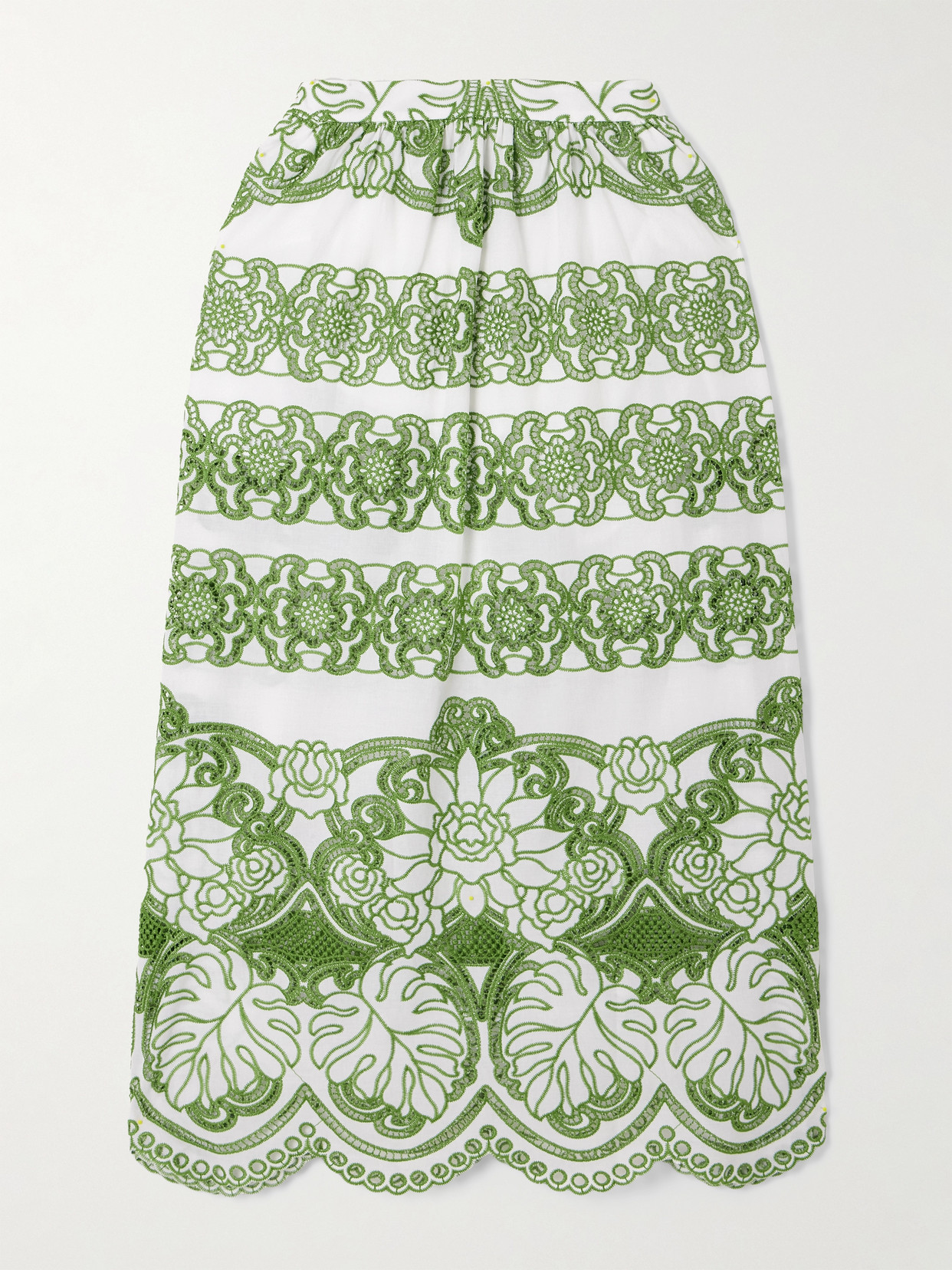 Borgo De Nor Belan Scalloped Broderie Anglaise Maxi Skirt