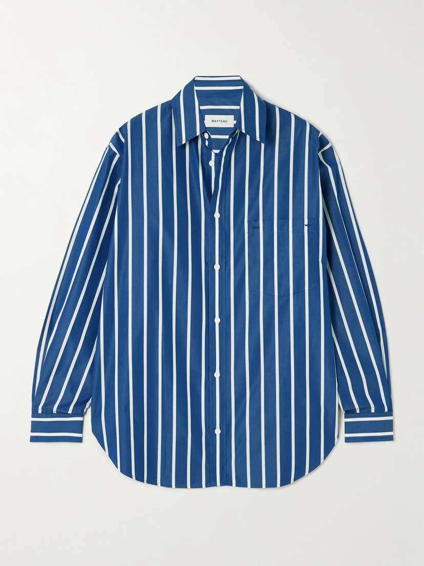 Matteau Striped Cotton-poplin Shirt