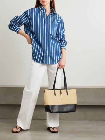 Matteau Striped cotton-poplin shirt