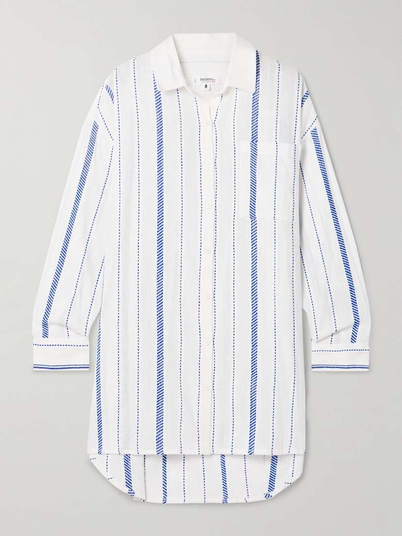 Lemlem Mariam Striped Cotton-blend Shirt
