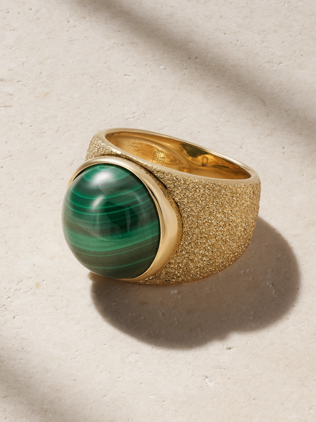 Carolina Bucci - Downtown 18-karat Gold Malachite Ring - 7