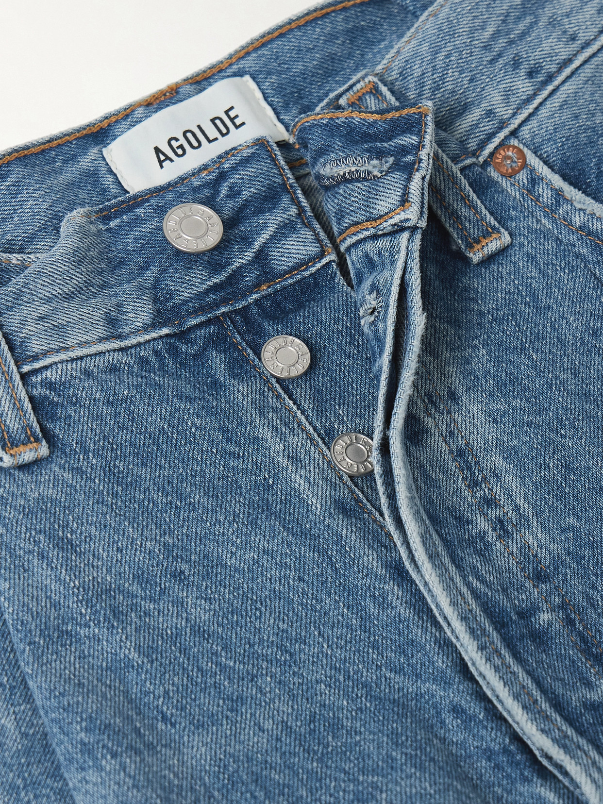 Agolde Franka Pleated High-rise Wide-leg Jeans