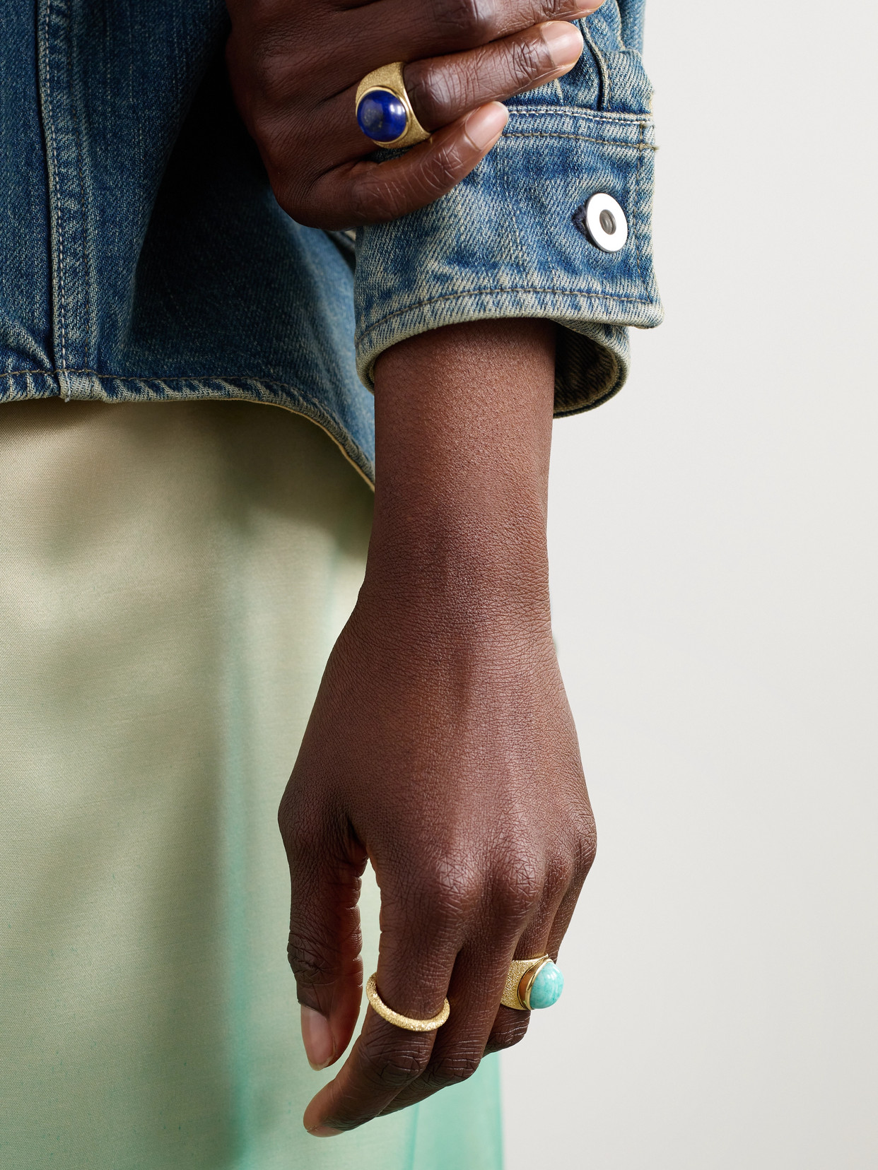 Shop Carolina Bucci Downtown 18-karat Gold Amazonite Ring