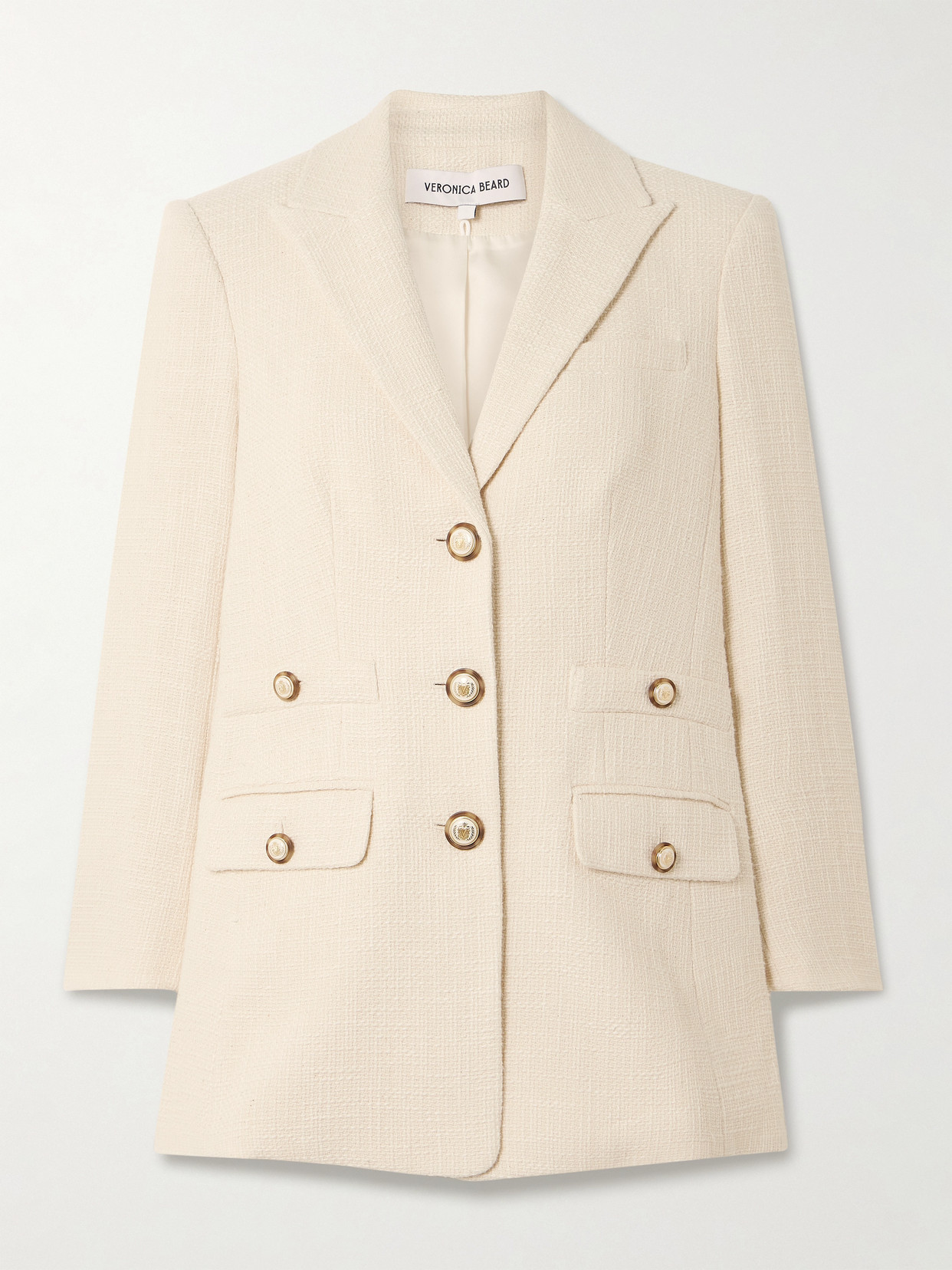 Veronica Beard Terre Dickey Cotton Blazer In Sand