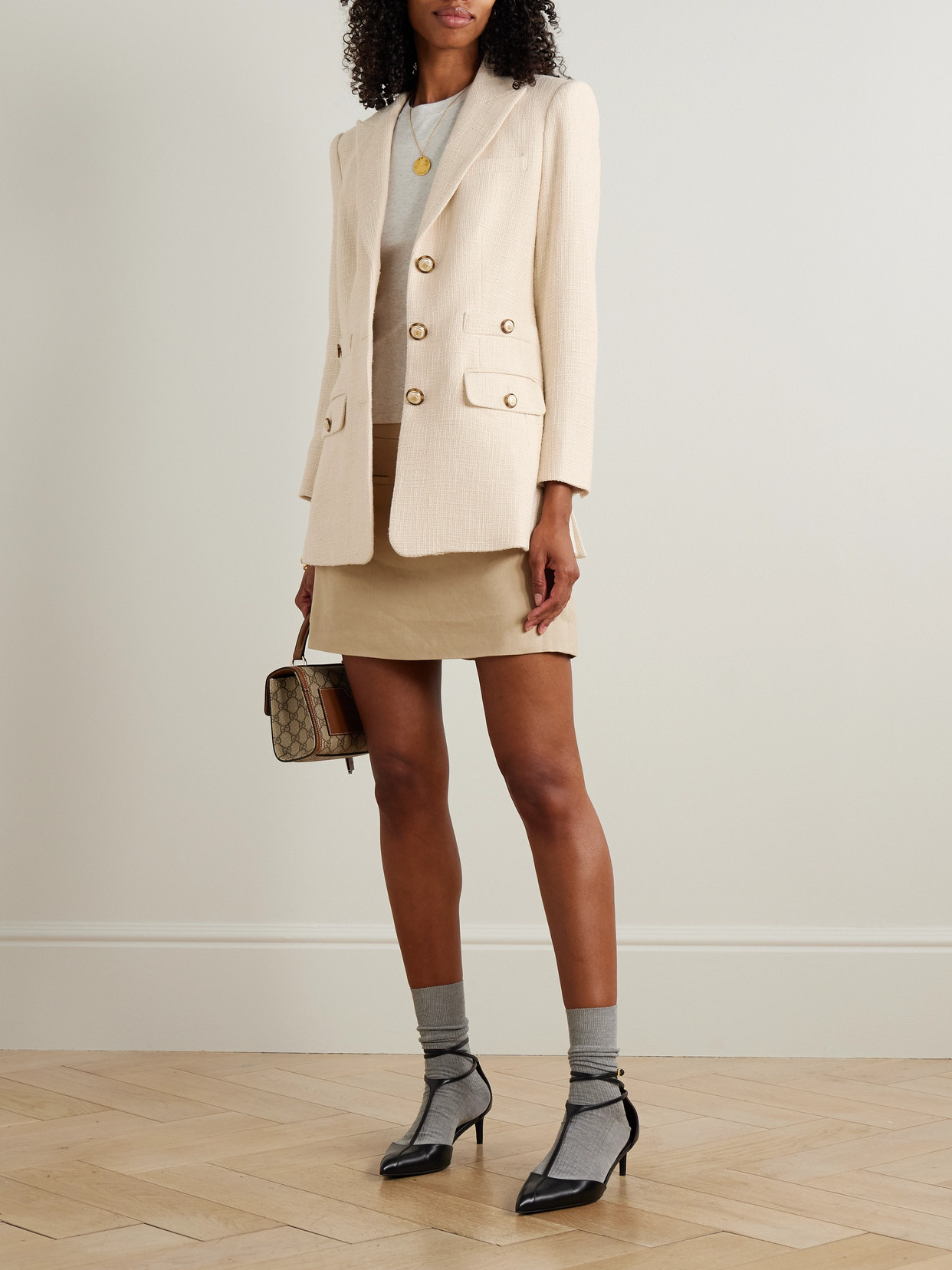 Veronica Beard Terre Dickey Cotton Blazer In Neutral