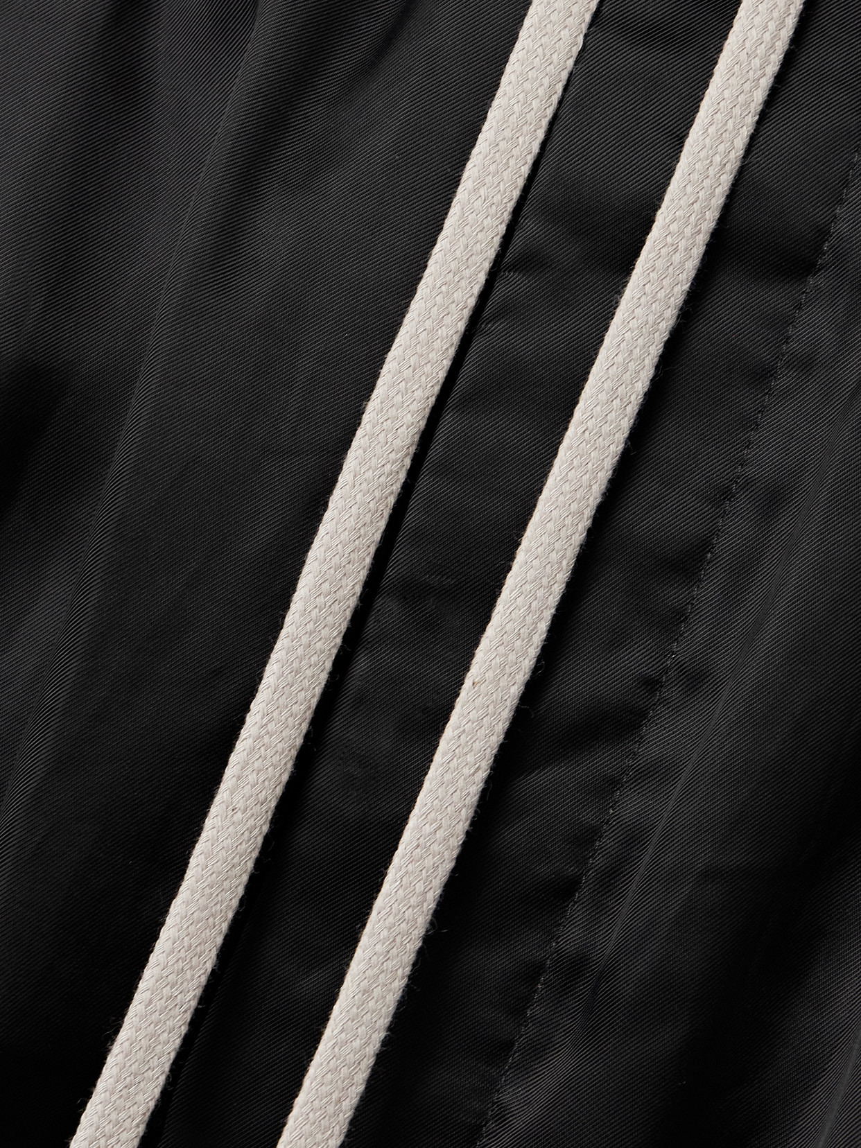 Rick Owens Satin-twill Tapered Pants In Black