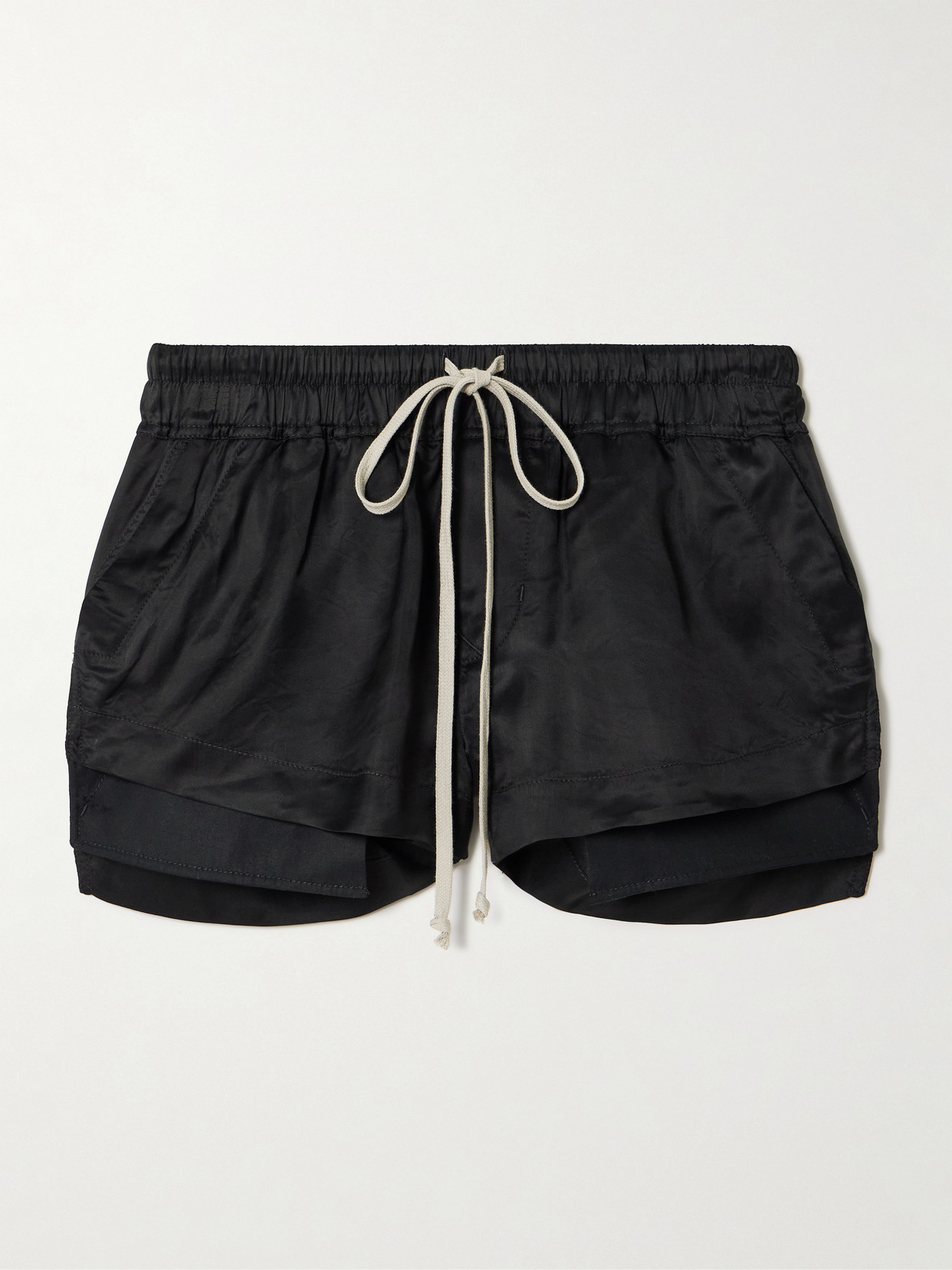 Rick Owens Fog Twill Shorts In Black