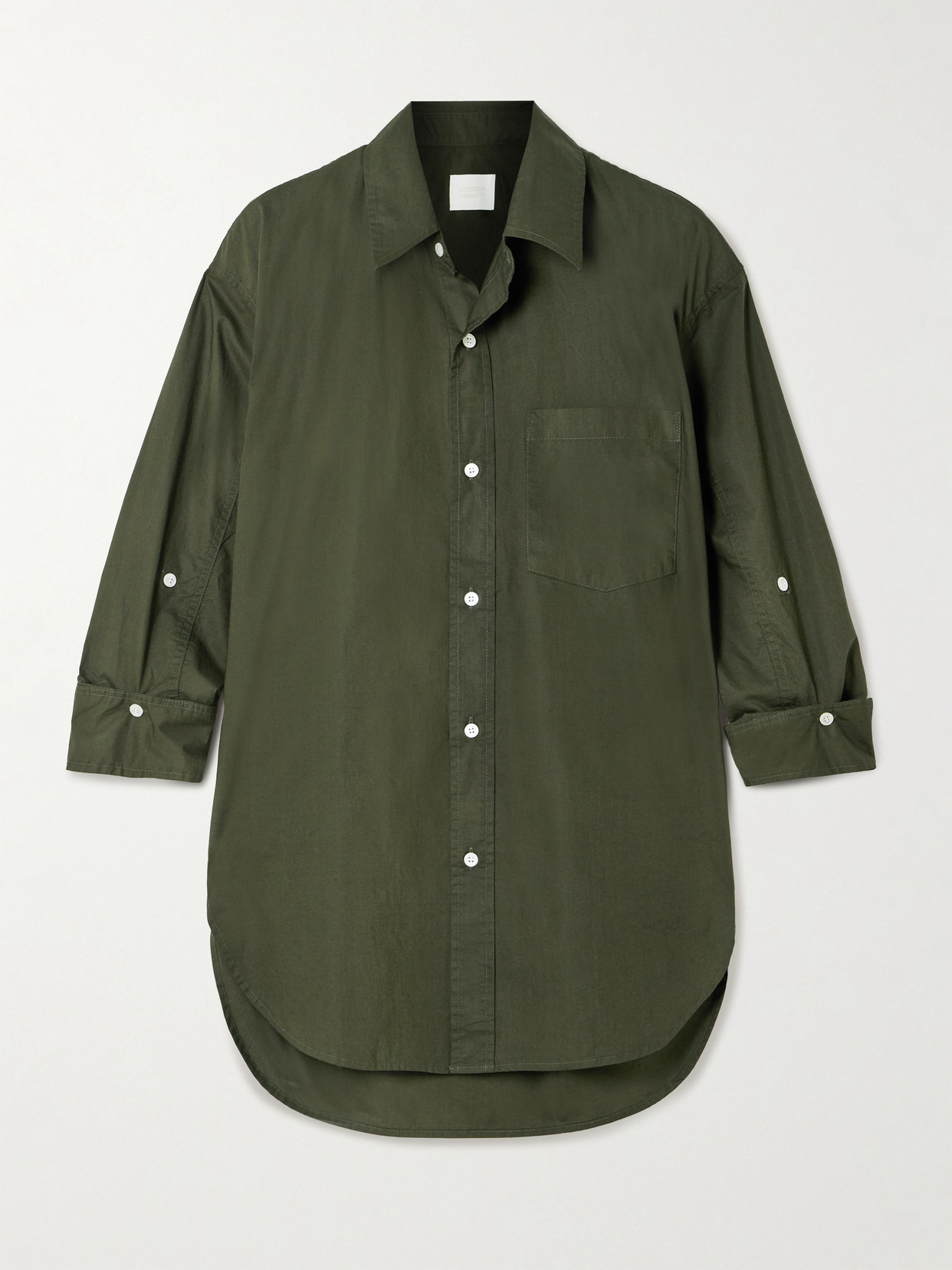 Citizen Of Humanity Citizens Of Humanity Kayla Cotton Shirt In Green