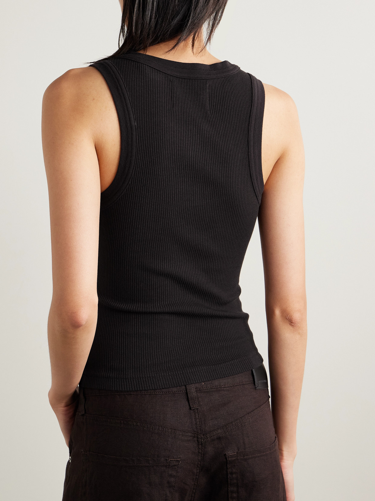 Citizen Of Humanity Caralyn Ribbed Jersey Tank In Black