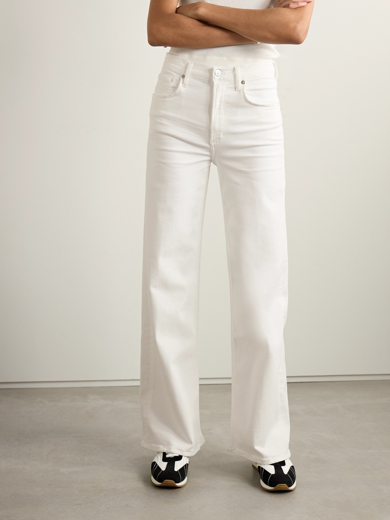 Citizen Of Humanity Citizens Of Humanity Palma High Rise Straight Leg Jeans In Soft White