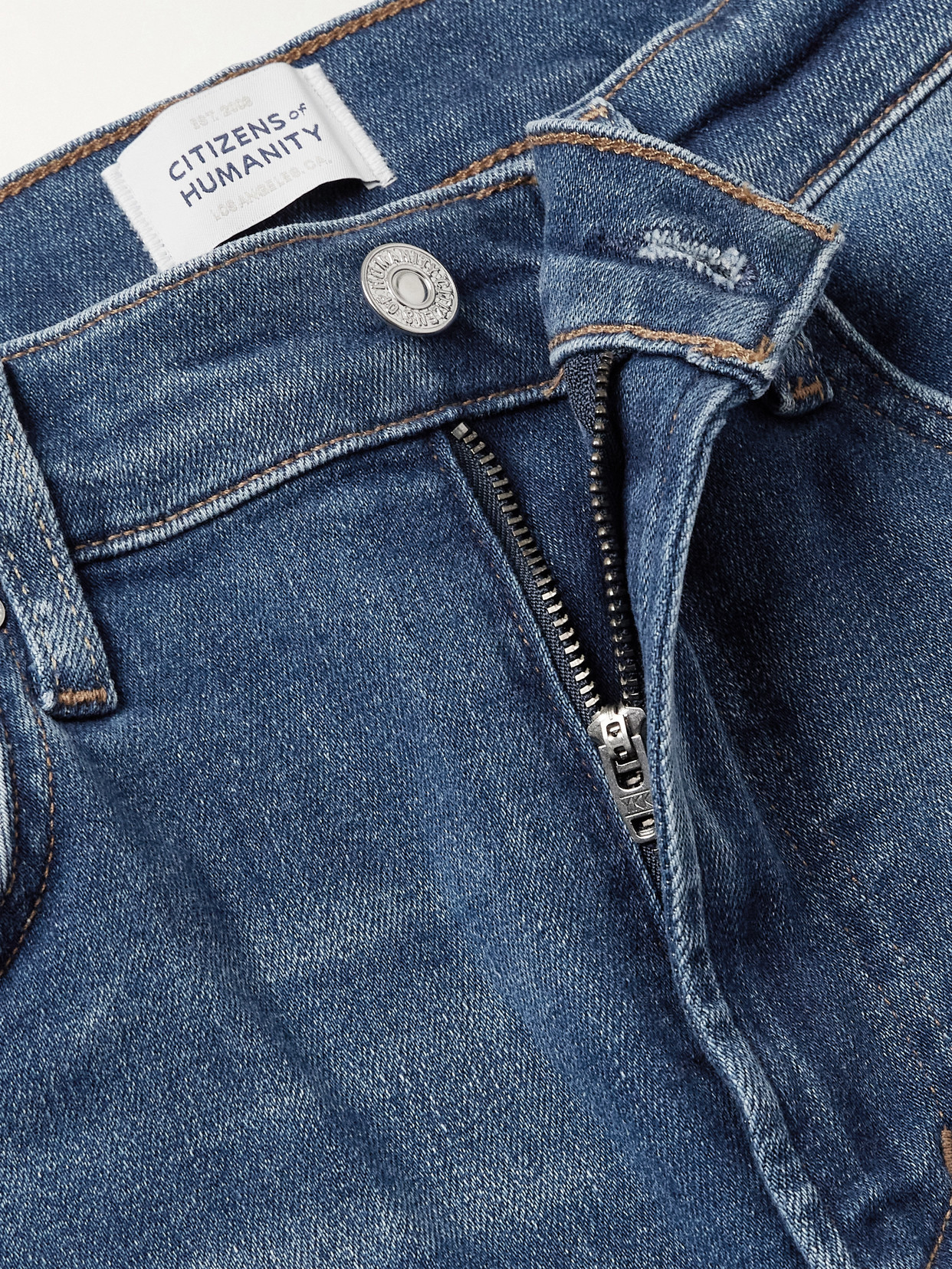 Citizens Of Humanity Lyra Frayed Cropped High-rise Wide-leg Jeans In Blue