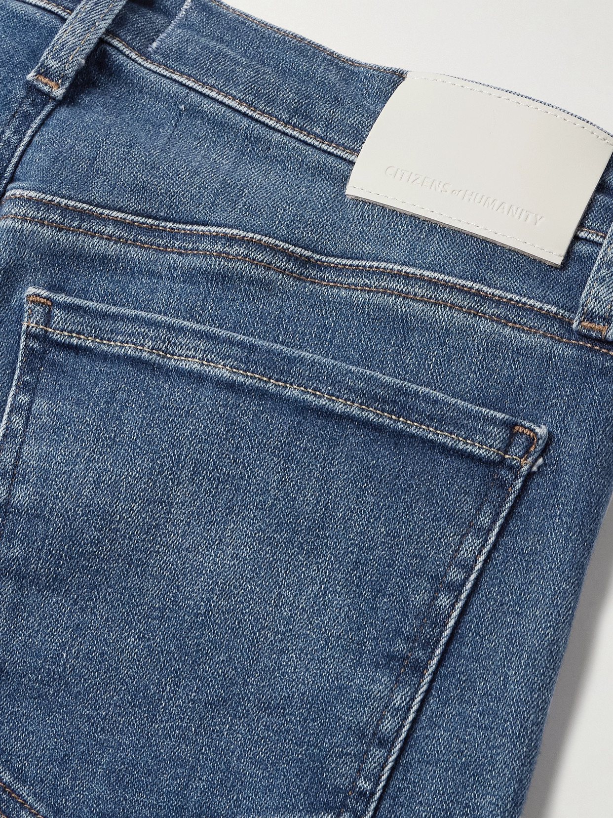 Citizens Of Humanity Lyra Frayed Cropped High-rise Wide-leg Jeans In Blue