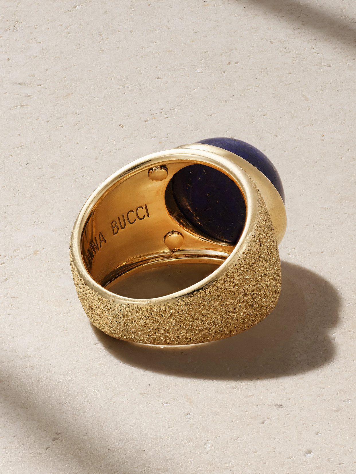 CAROLINA BUCCI DOWNTOWN 18-KARAT GOLD LAPIS LAZULI RING