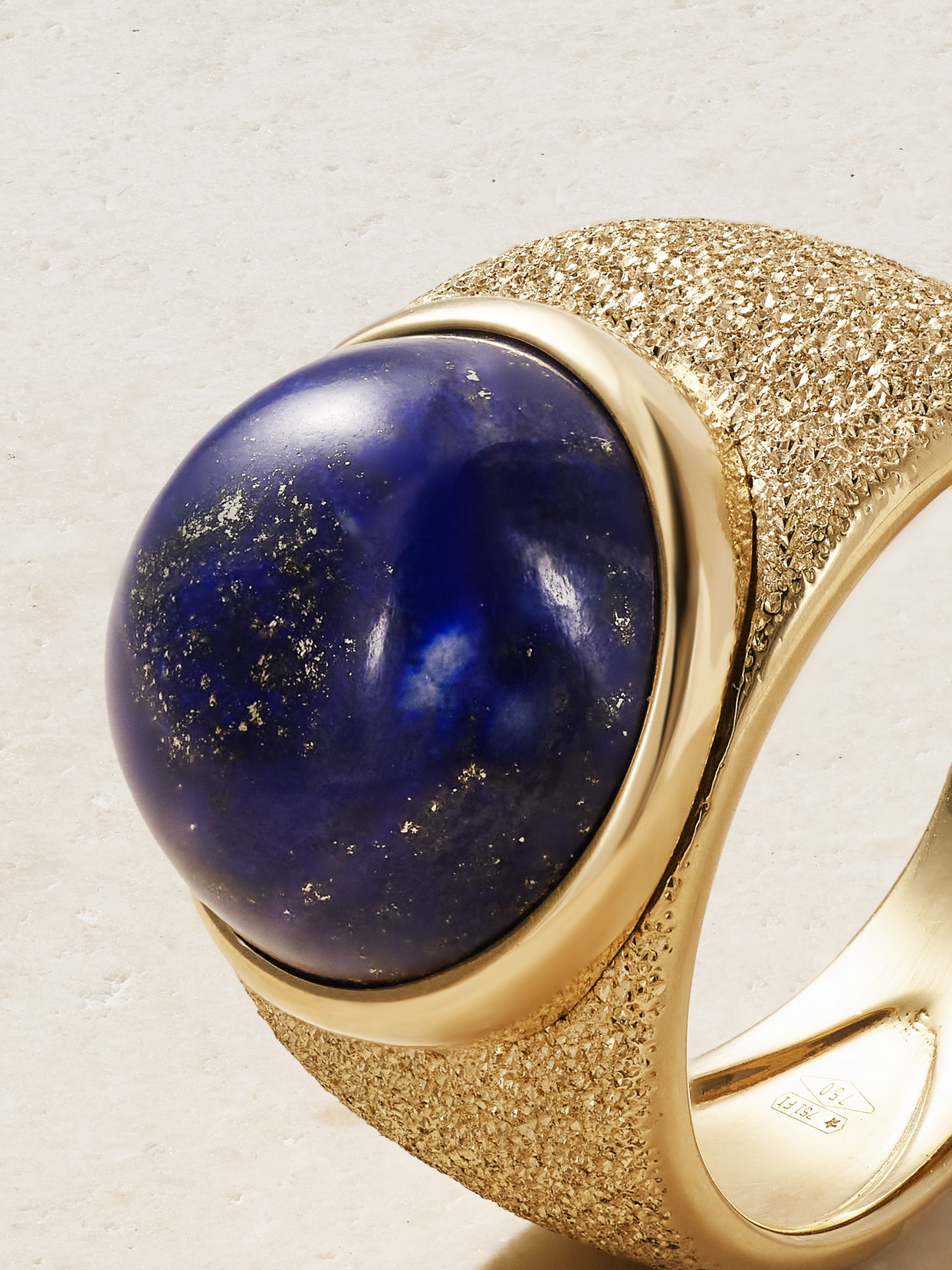 CAROLINA BUCCI DOWNTOWN 18-KARAT GOLD LAPIS LAZULI RING