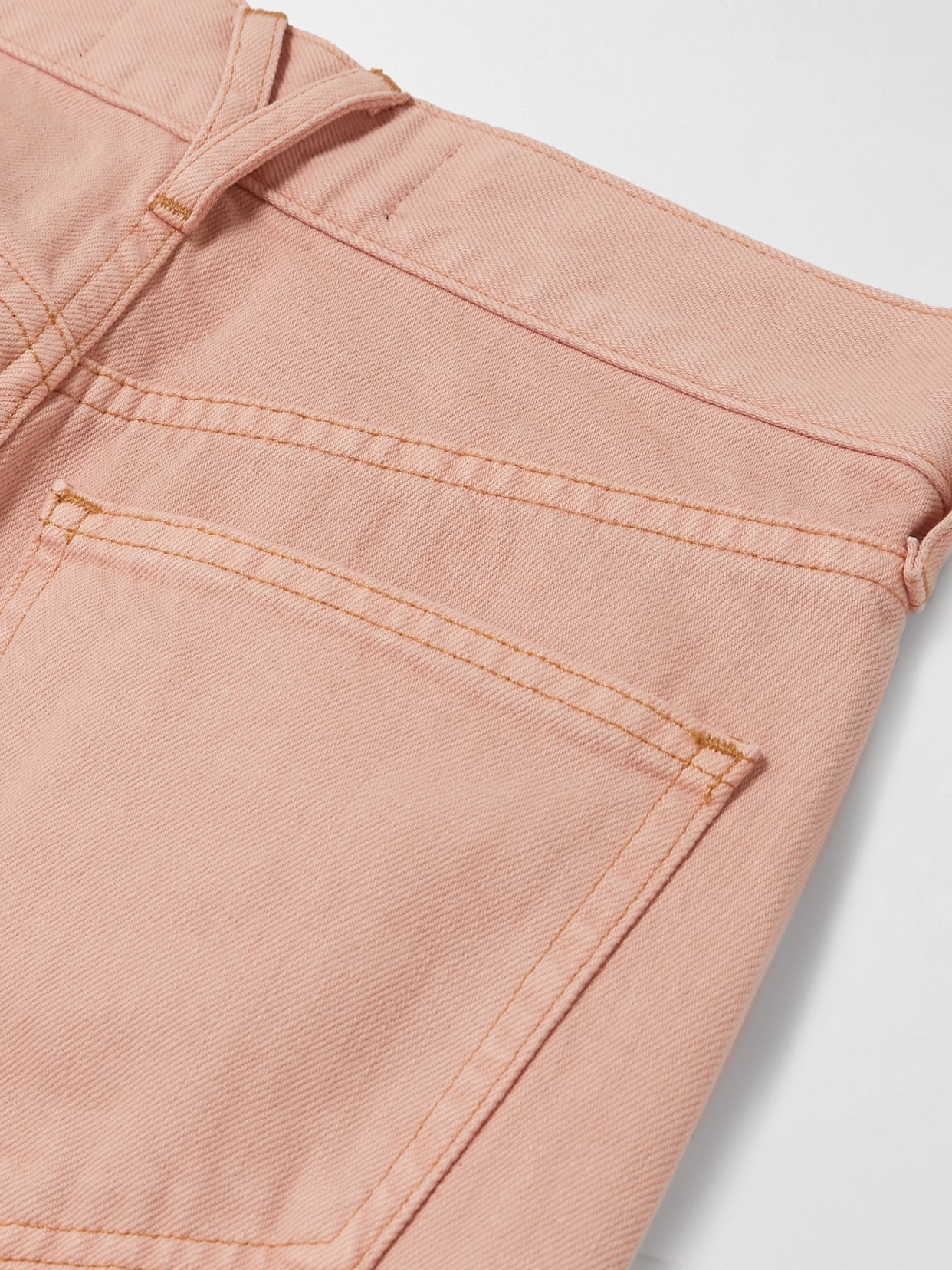 Veronica Beard Dylan Cuffed High Waist Relaxed Straight Leg Jeans In Pink