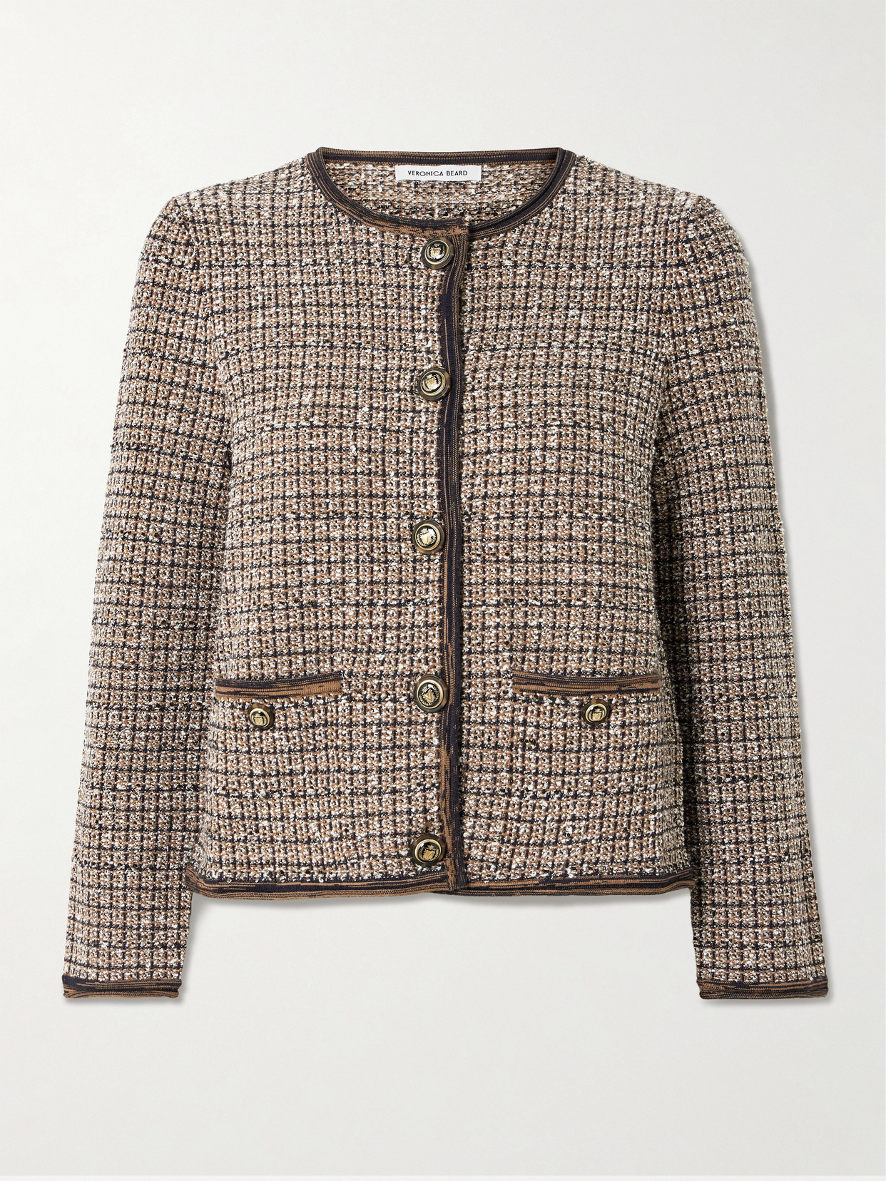 Veronica Beard Brisa Checked Bouclé Jacket In Multi