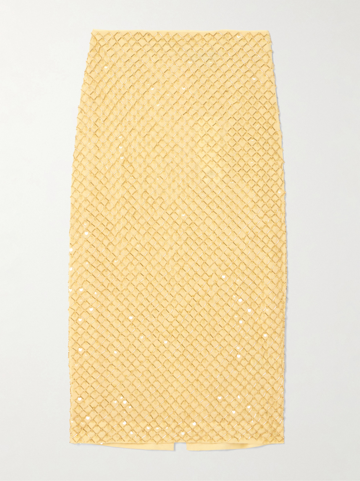Veronica Beard Allora Embellished Crepe De Chine Midi Skirt