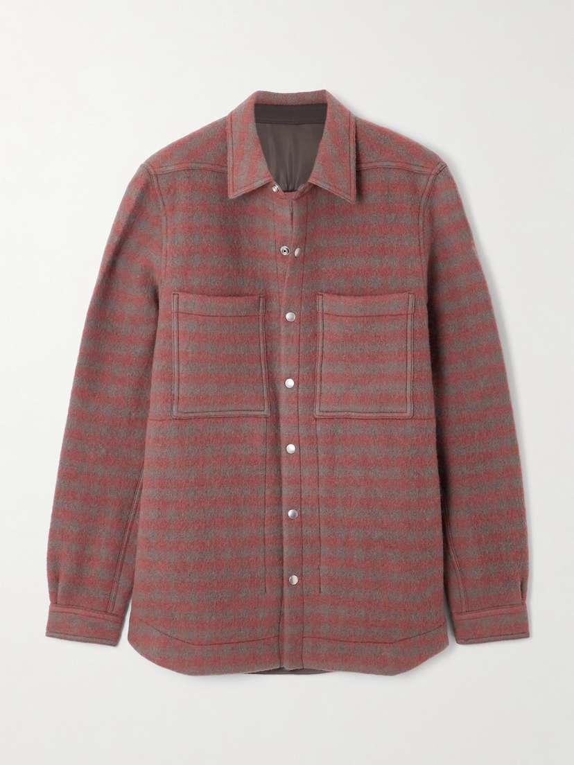 Rick Owens Checked Wool-felt Jacket