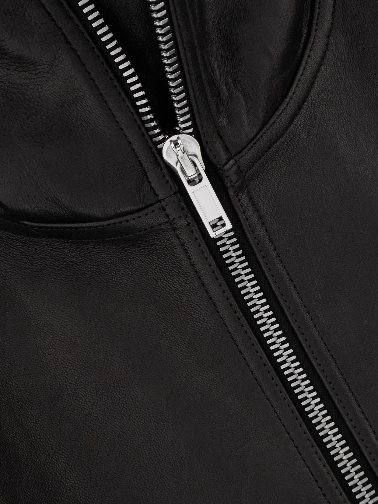 Rick Owens Exploder Leather Jacket In Black