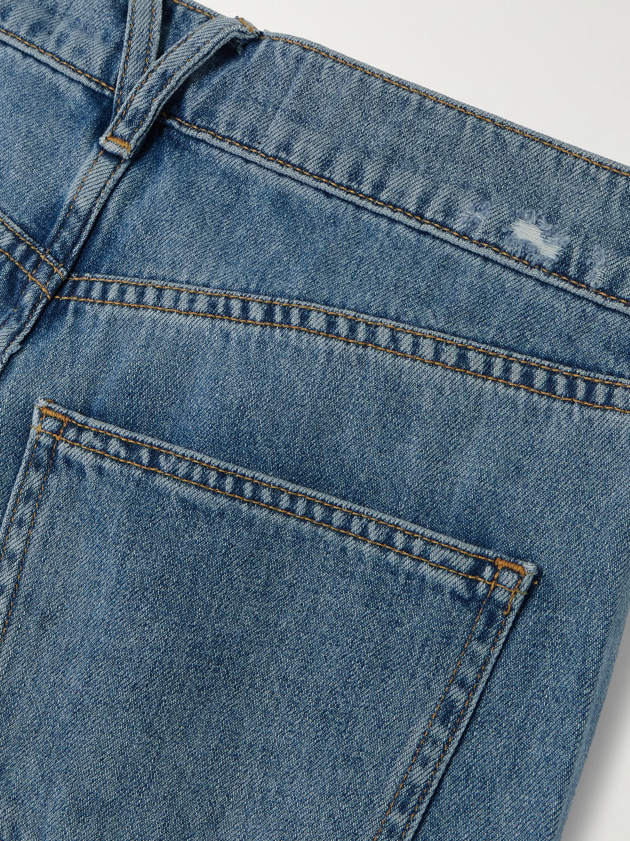 Veronica Beard Kasey Frayed Mid-rise Wide-leg Jeans In Blue