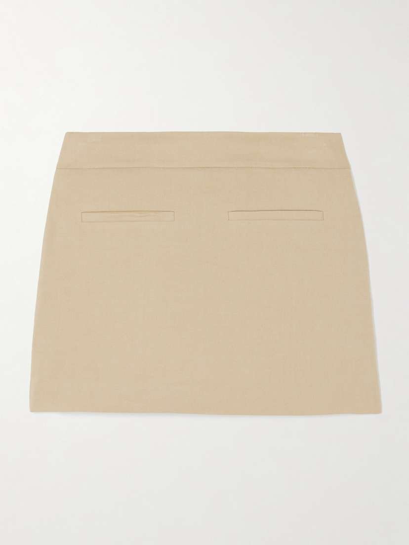 Veronica Beard Alvara Linen-blend Twill Mini Skirt
