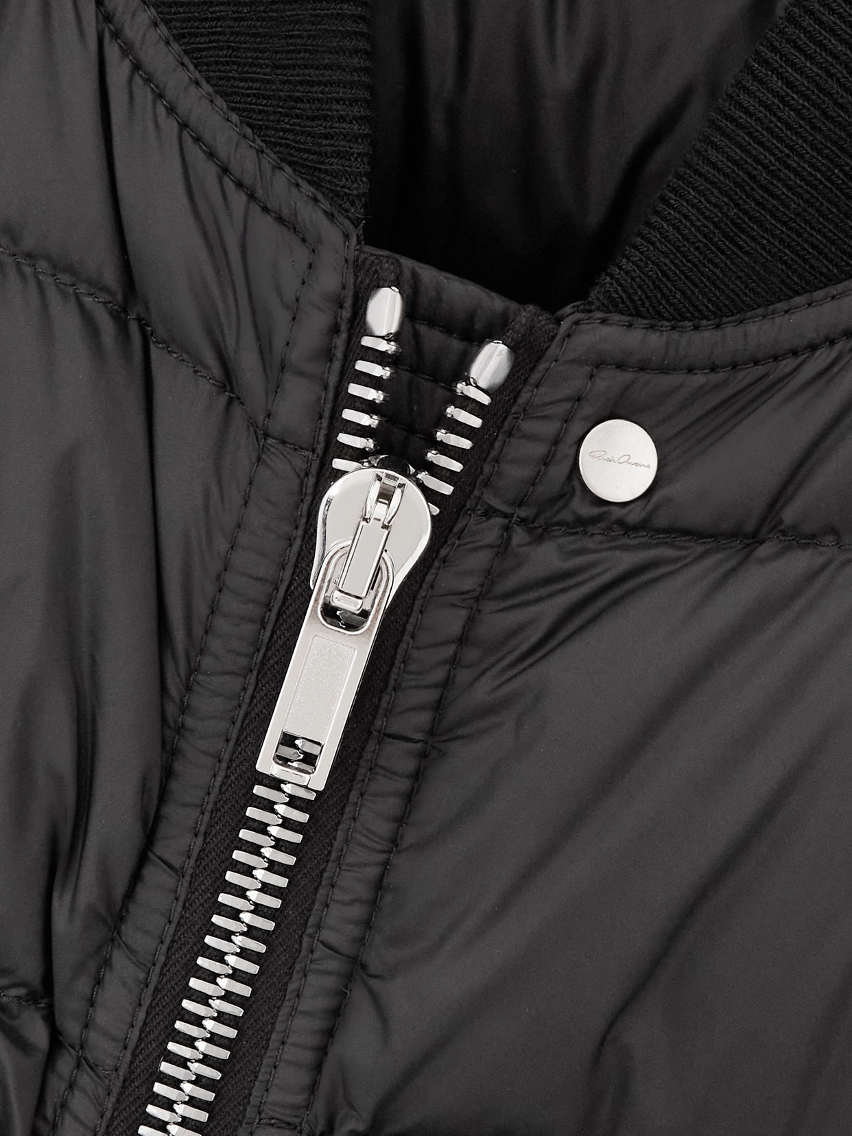 Rick Owens Padded Shell Bomber Jacket In Black