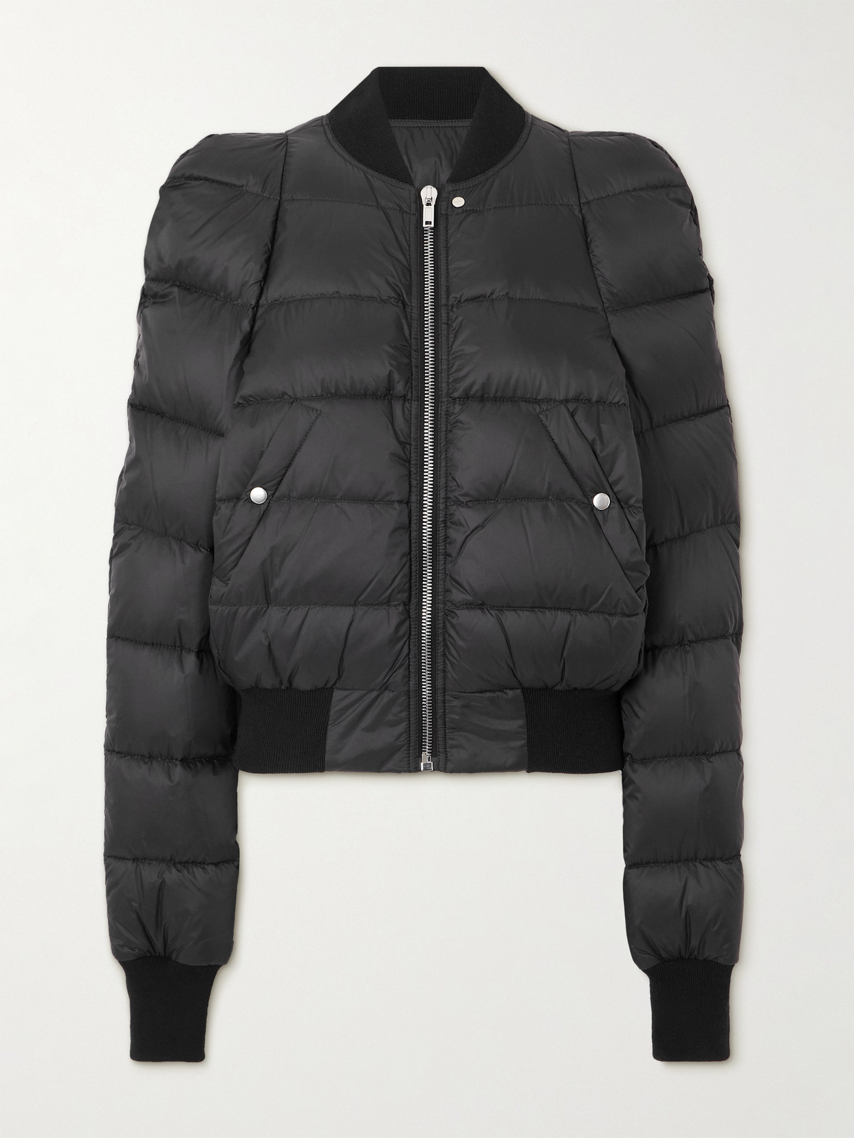 Rick Owens Padded Shell Bomber Jacket In Black