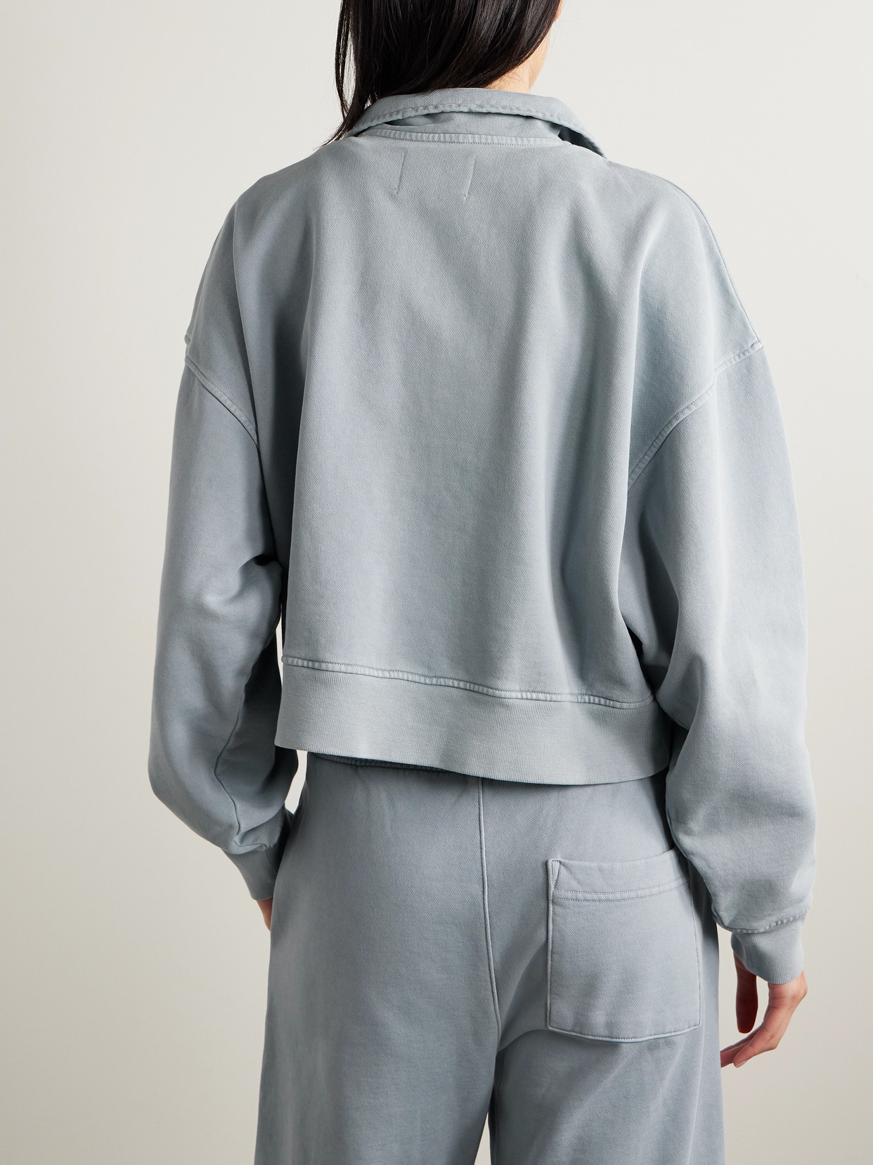 Citizen Of Humanity Mirelle Cropped Cotton-jersey Sweatshirt