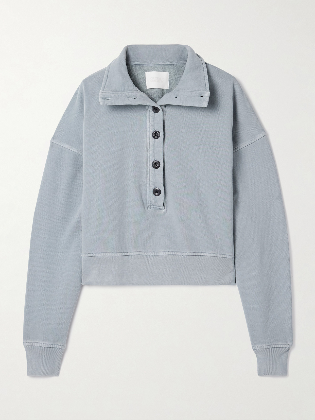 Citizens Of Humanity Mirelle Cropped Cotton-jersey Sweatshirt