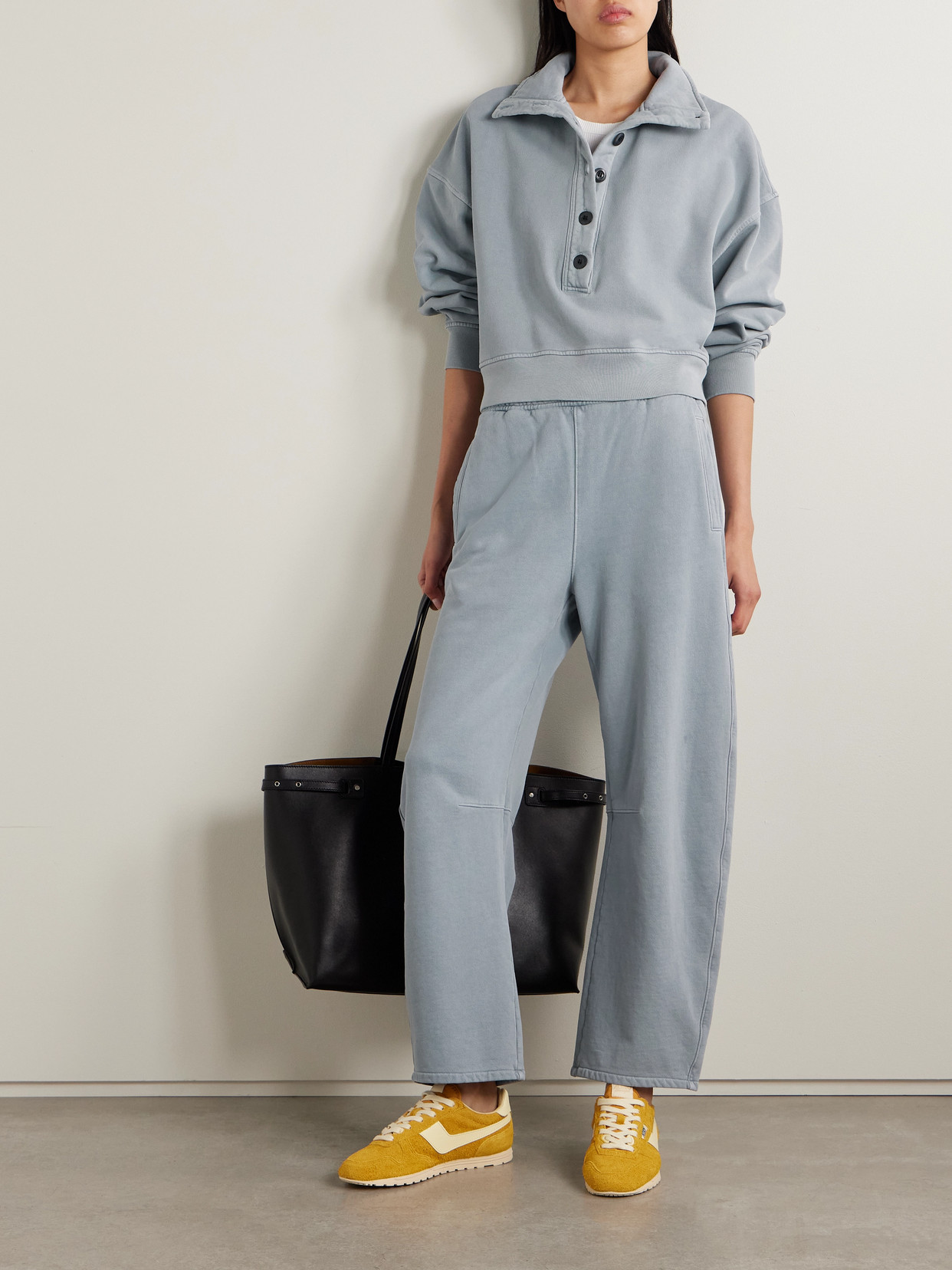 Citizen Of Humanity Mirelle Cropped Cotton-jersey Sweatshirt