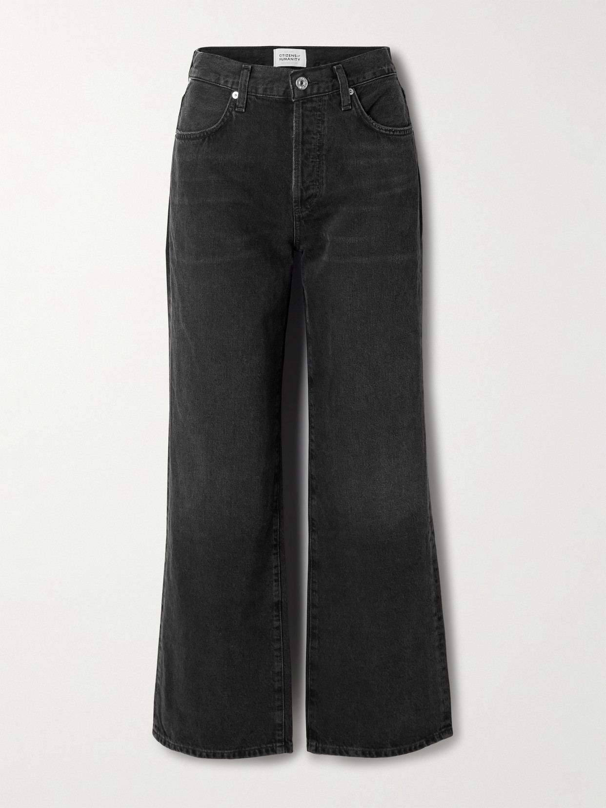 Citizens Of Humanity Annina High-rise Wide-leg Jeans In Black