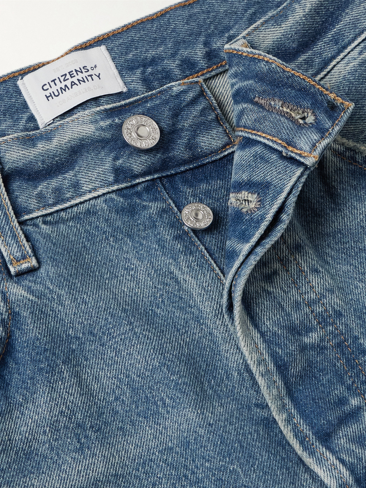 Shop Citizens Of Humanity Blaine High-rise Straight-leg Jeans In Blue