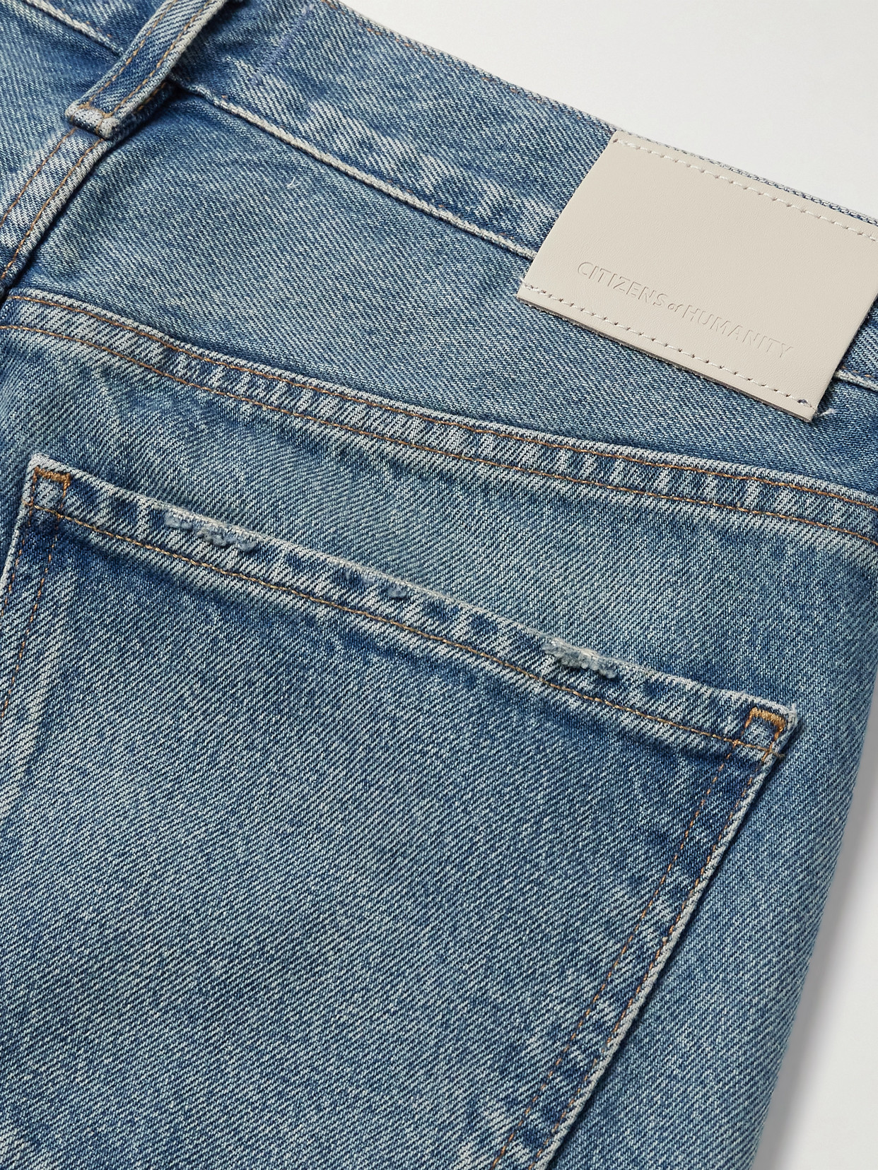 Shop Citizens Of Humanity Blaine High-rise Straight-leg Jeans In Blue