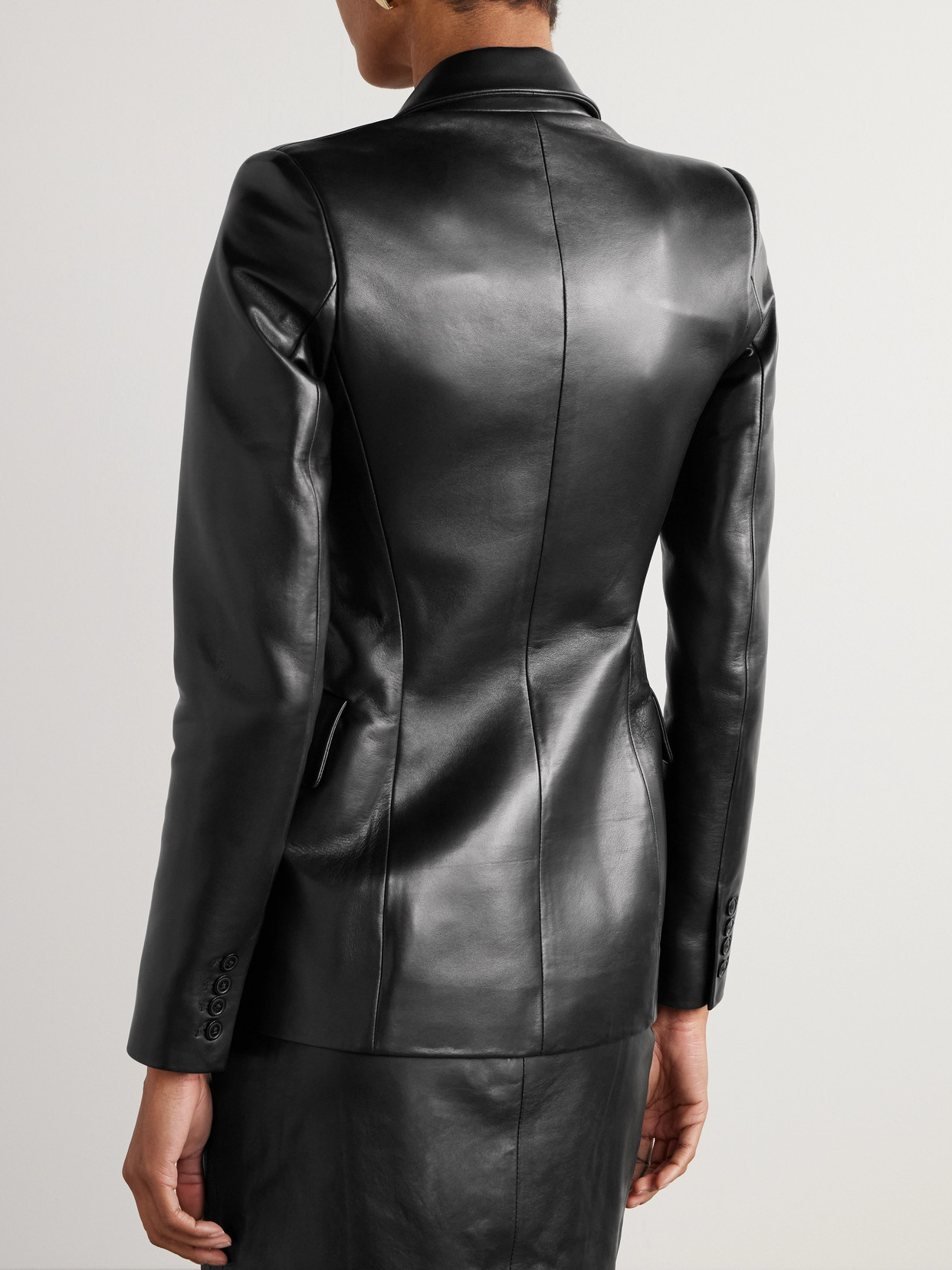 Salon 1884 Morelli Bar Leather Jacket In Black