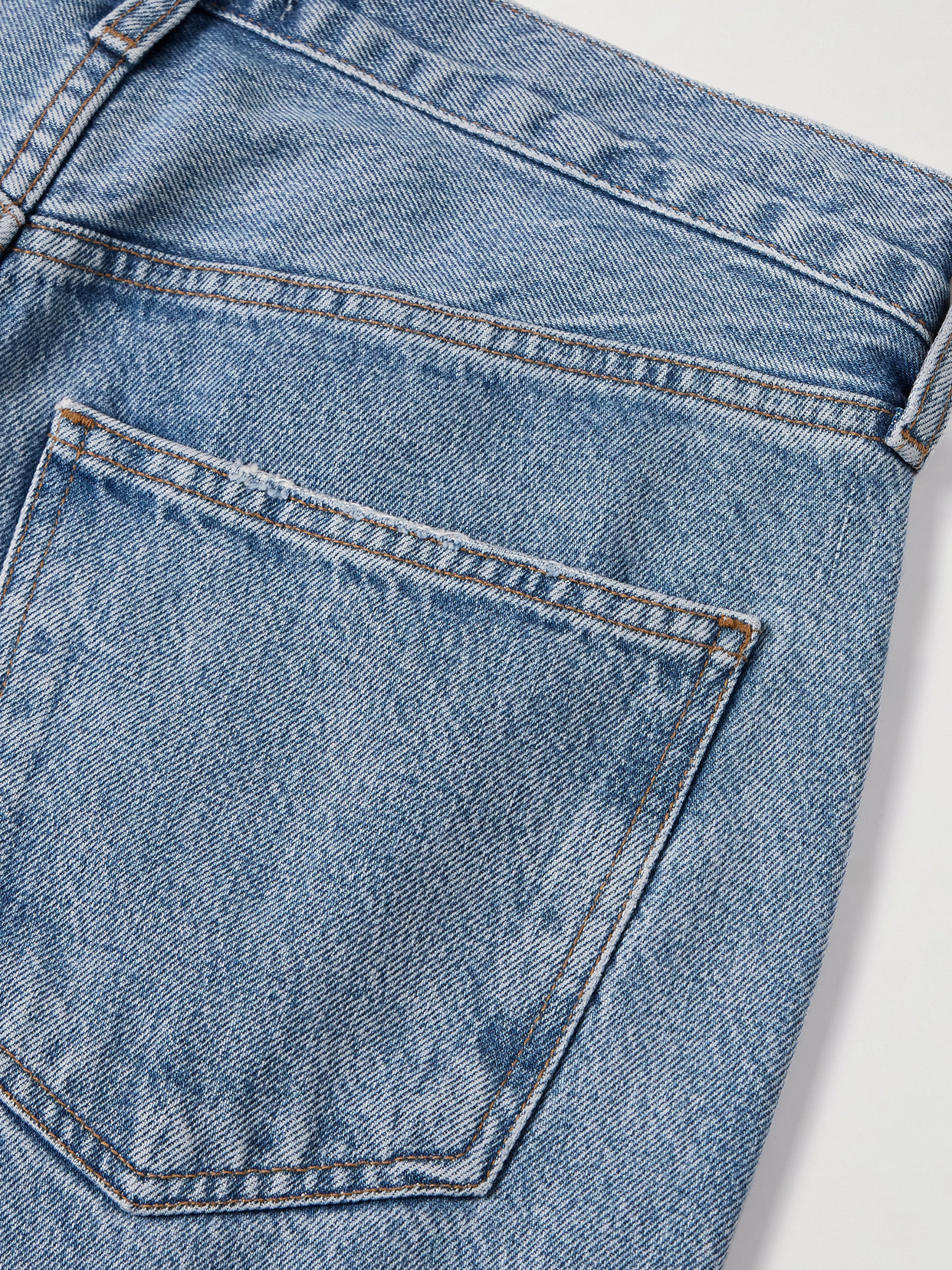 Agolde Temple Denim Trousers Belt Loops In Blue