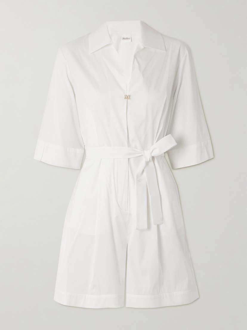 Max Mara Canard Cotton-blend Playsuit