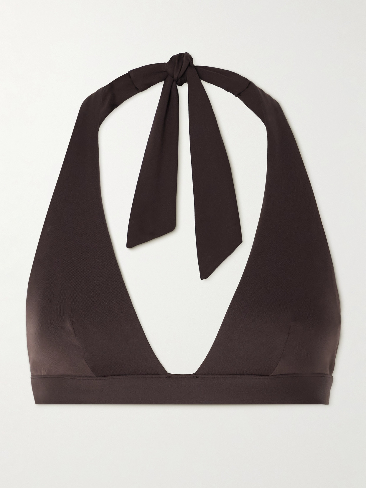 Max Mara Ariella Halterneck Bikini Top In Brown