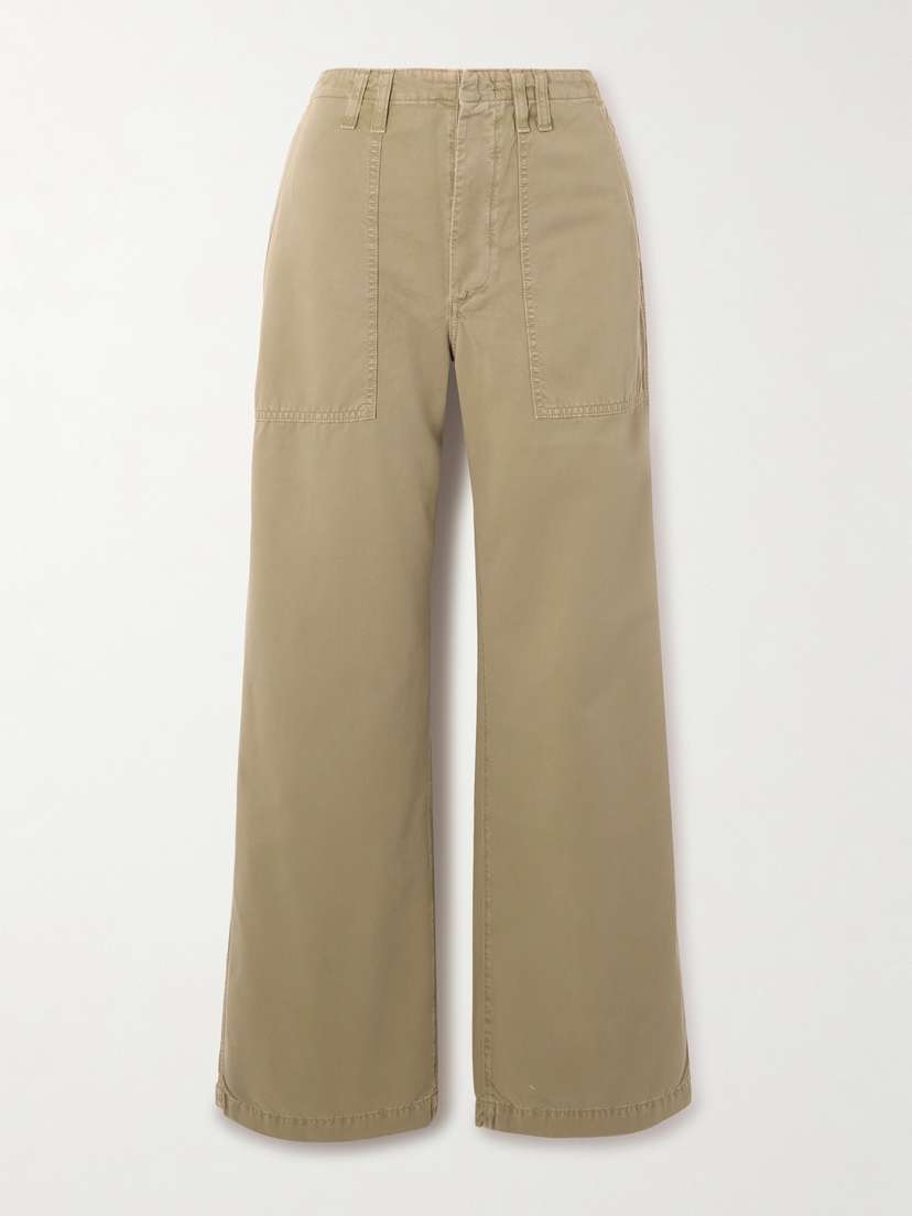 AGOLDE Yuna Cotton-twill Wide-leg Pants