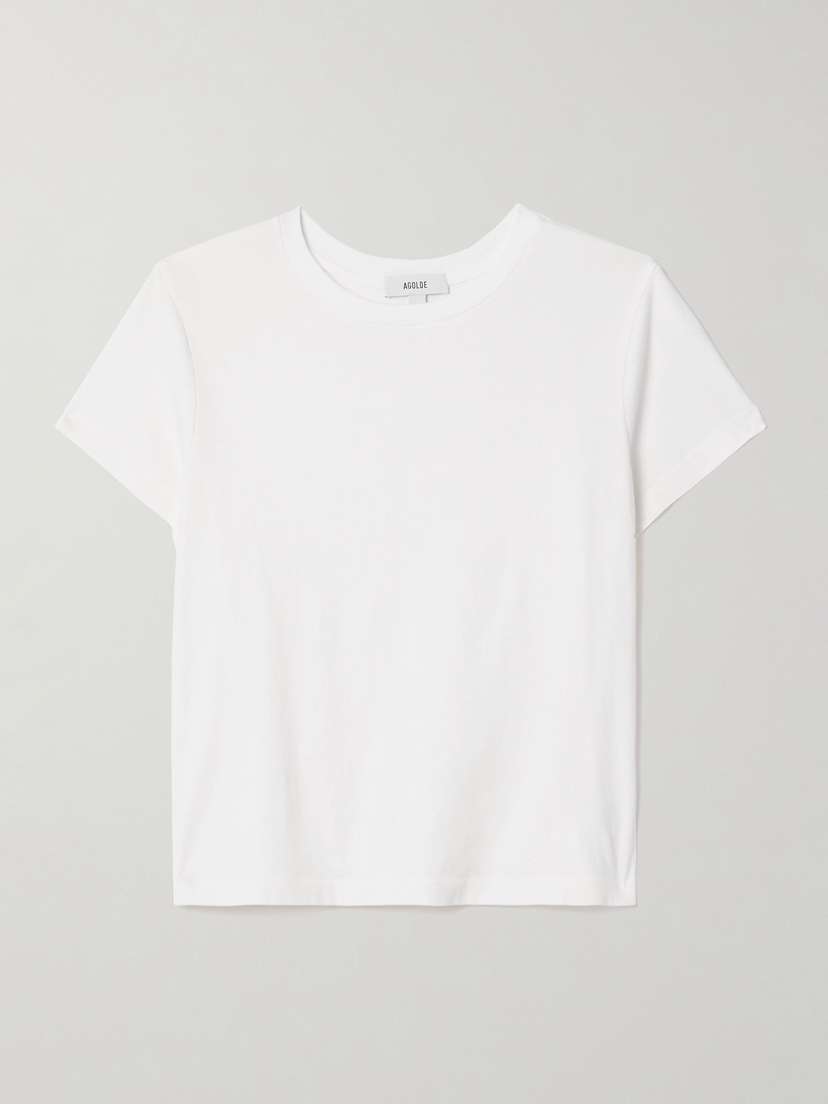 AGOLDE Adine Cropped Organic Cotton-jersey T-shirt