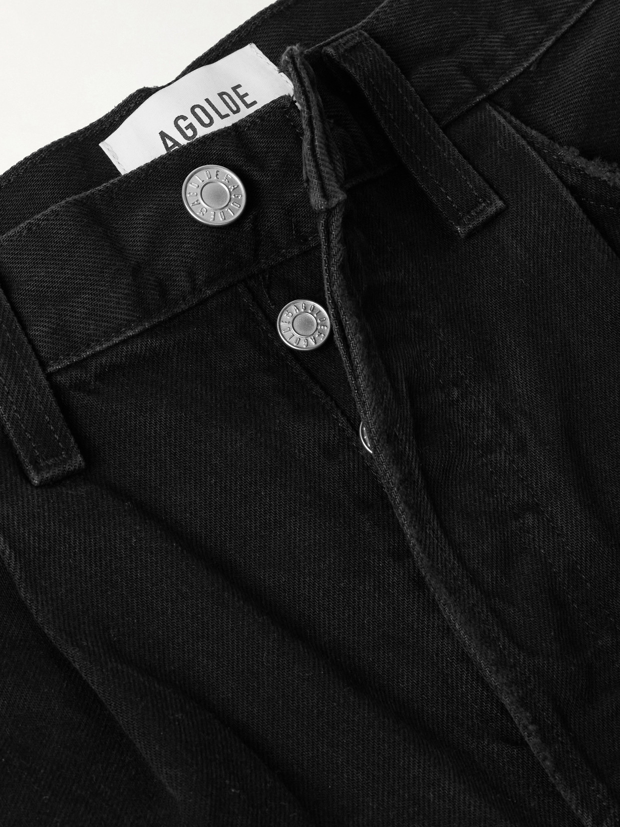 Agolde Black Dame Denim Shorts In Black