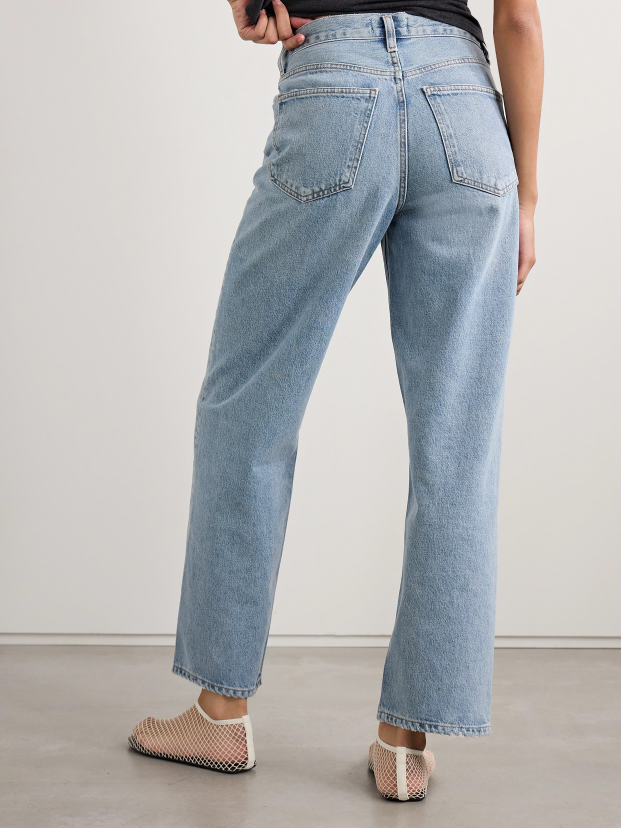 Agolde Henson Mid-rise Straight-leg Jeans In Blue