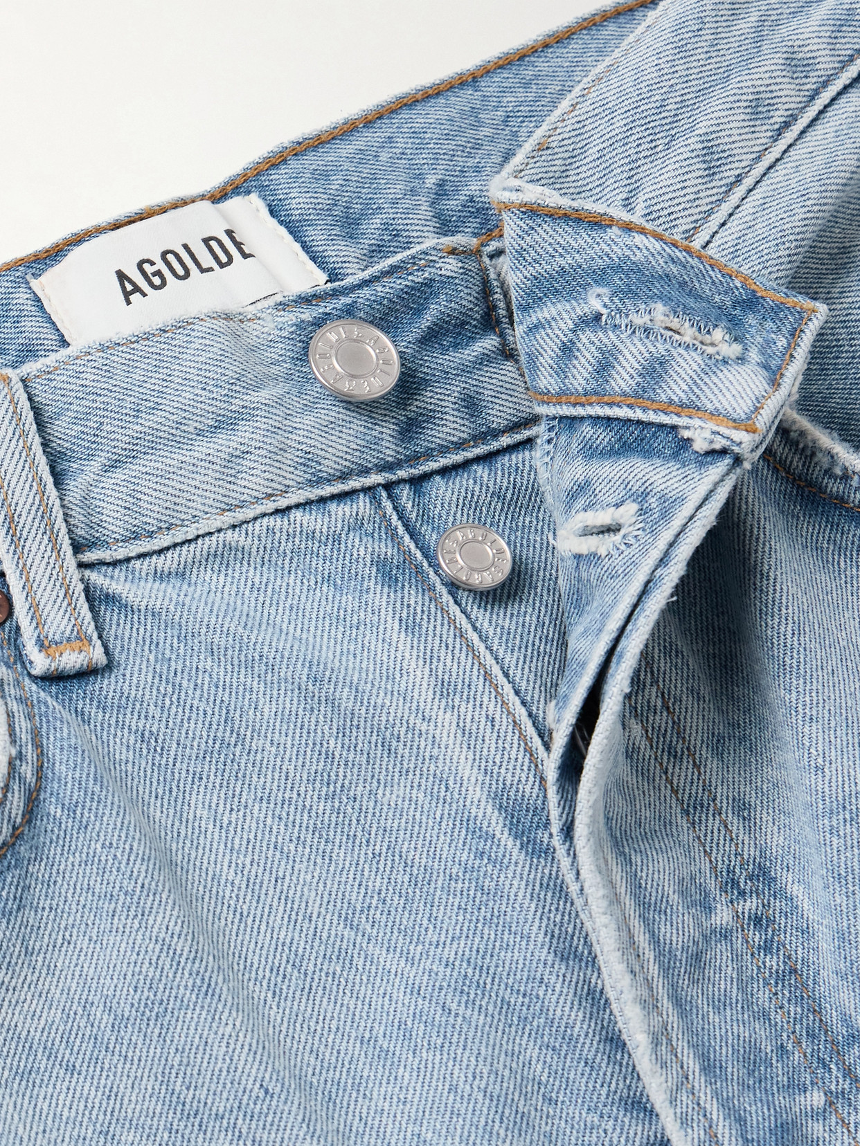 Agolde Henson Mid-rise Straight-leg Jeans In Blue