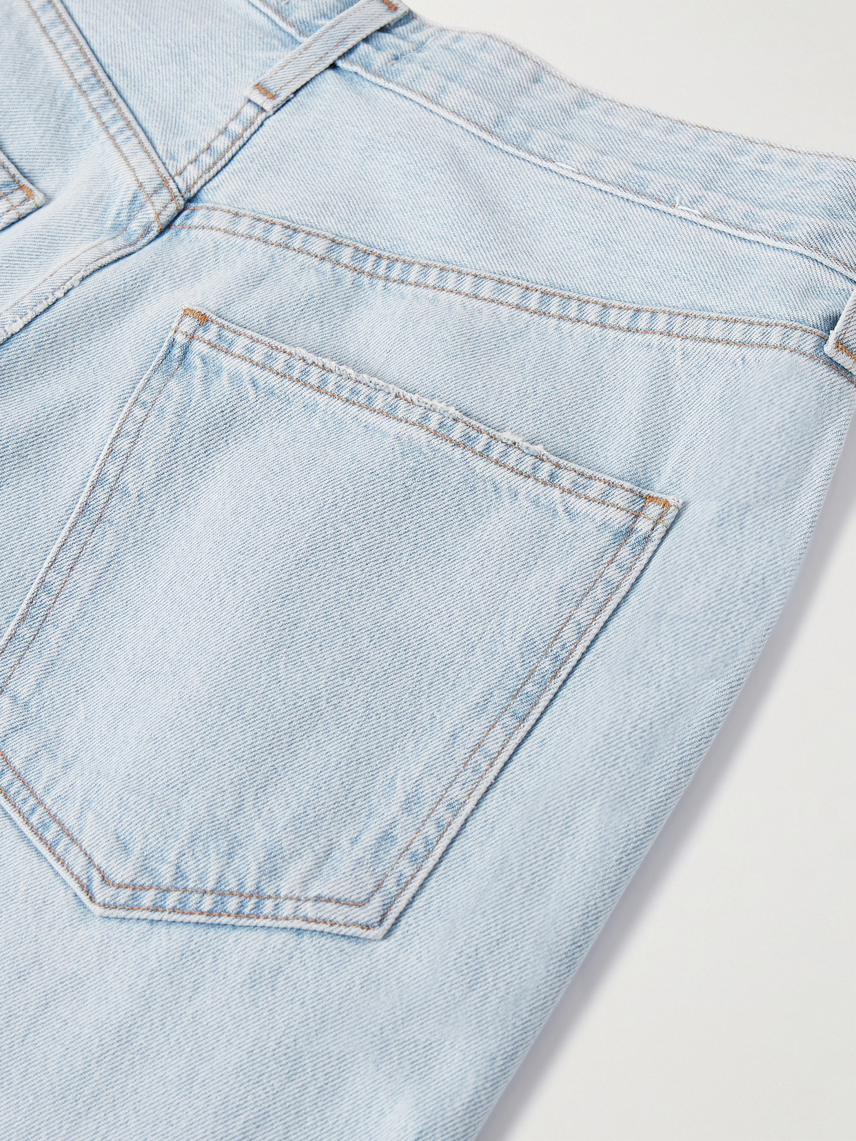 Agolde Vana Draped Low-rise Wide-leg Jeans