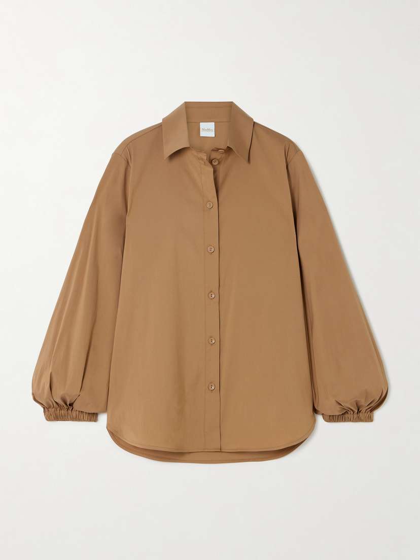 Max Mara Panda Cotton-blend Sateen Shirt